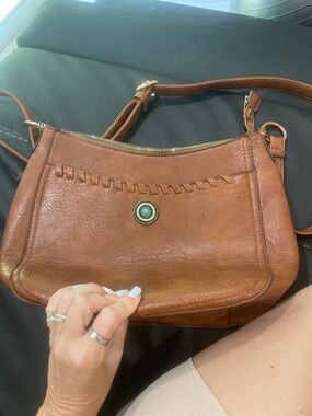 Malibu Skye NWOT Cognac Boho Crossbody Bag